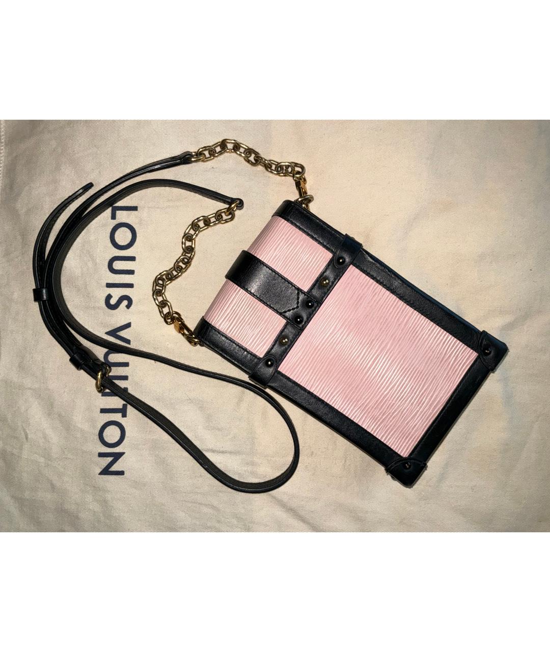 LOUIS VUITTON Розовая кожаная сумка через плечо, фото 4