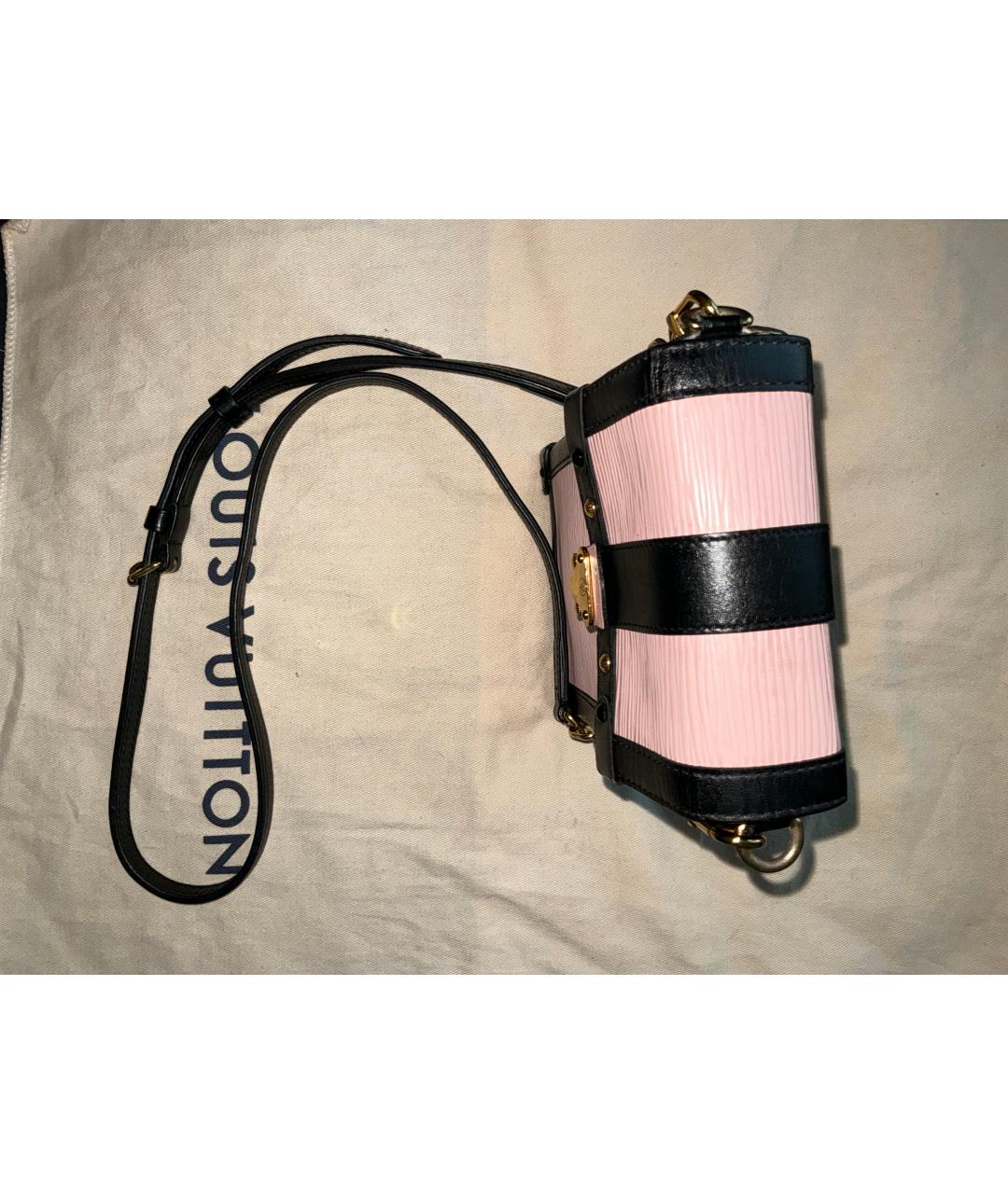 LOUIS VUITTON Розовая кожаная сумка через плечо, фото 3