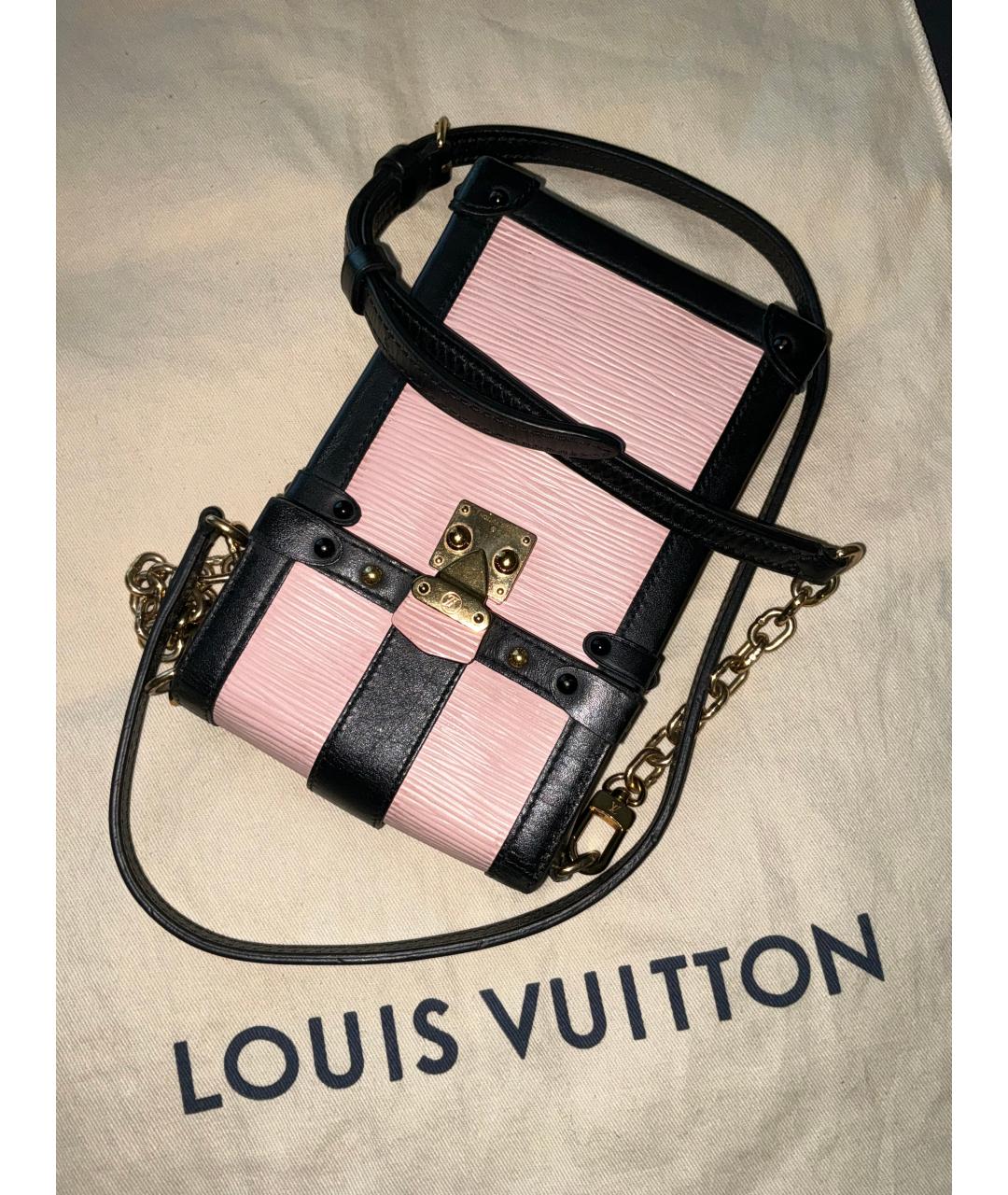 LOUIS VUITTON Розовая кожаная сумка через плечо, фото 2