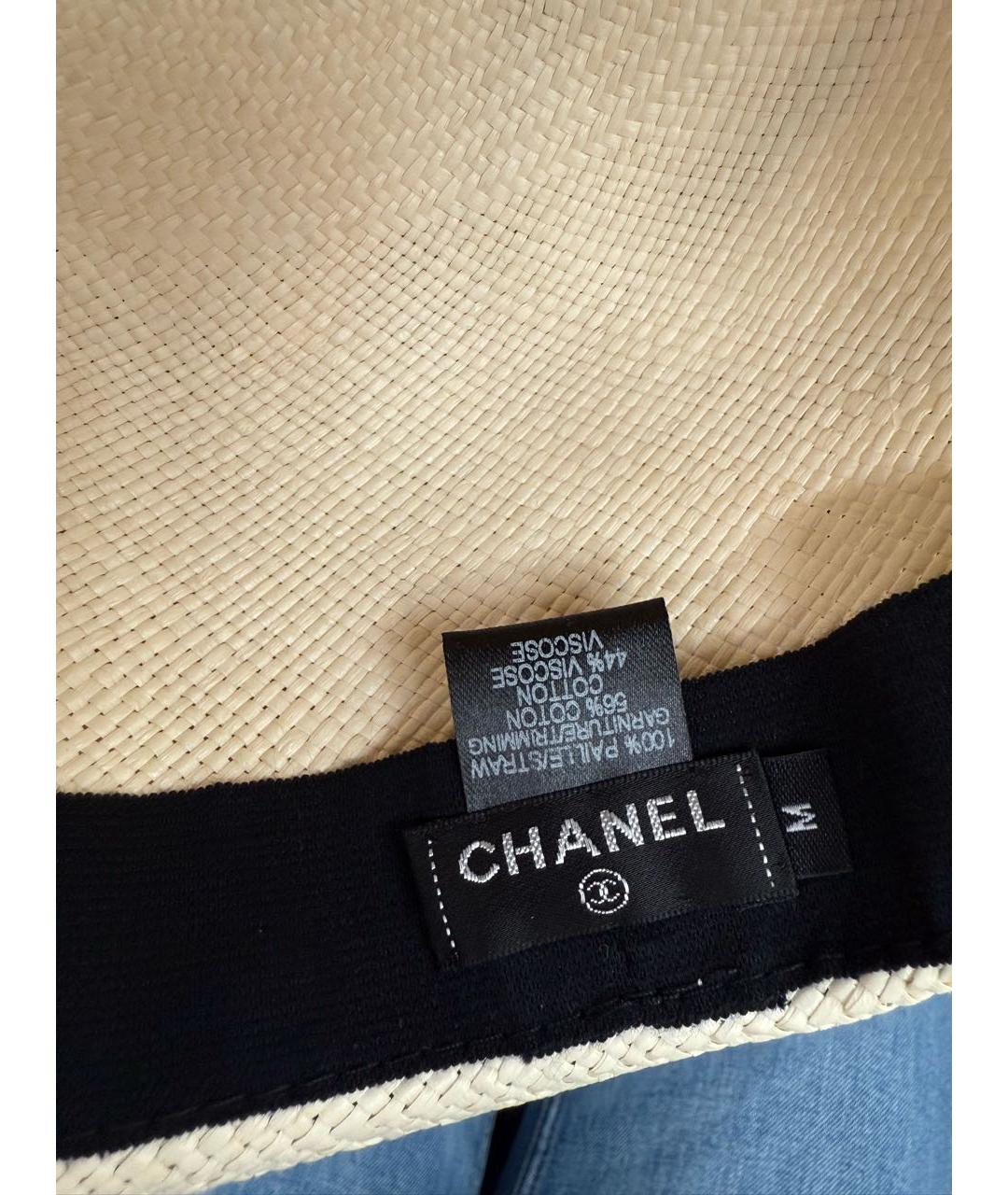 CHANEL Бежевая соломенная шляпа, фото 6