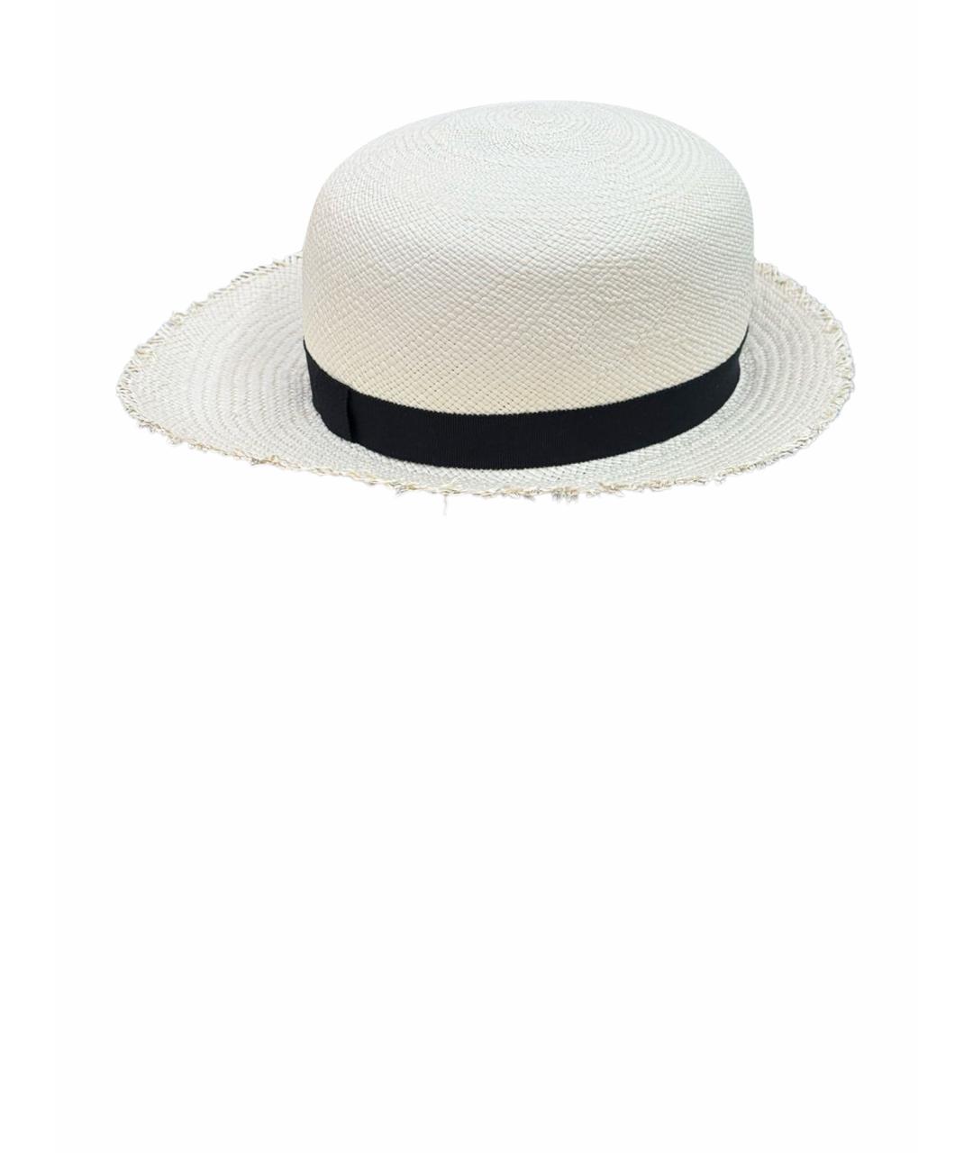 CHANEL Бежевая соломенная шляпа, фото 1