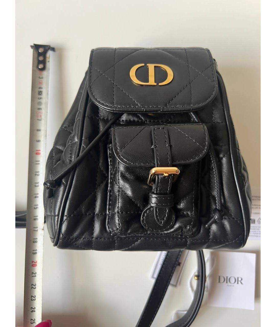 CHRISTIAN DIOR Черный кожаный рюкзак, фото 3