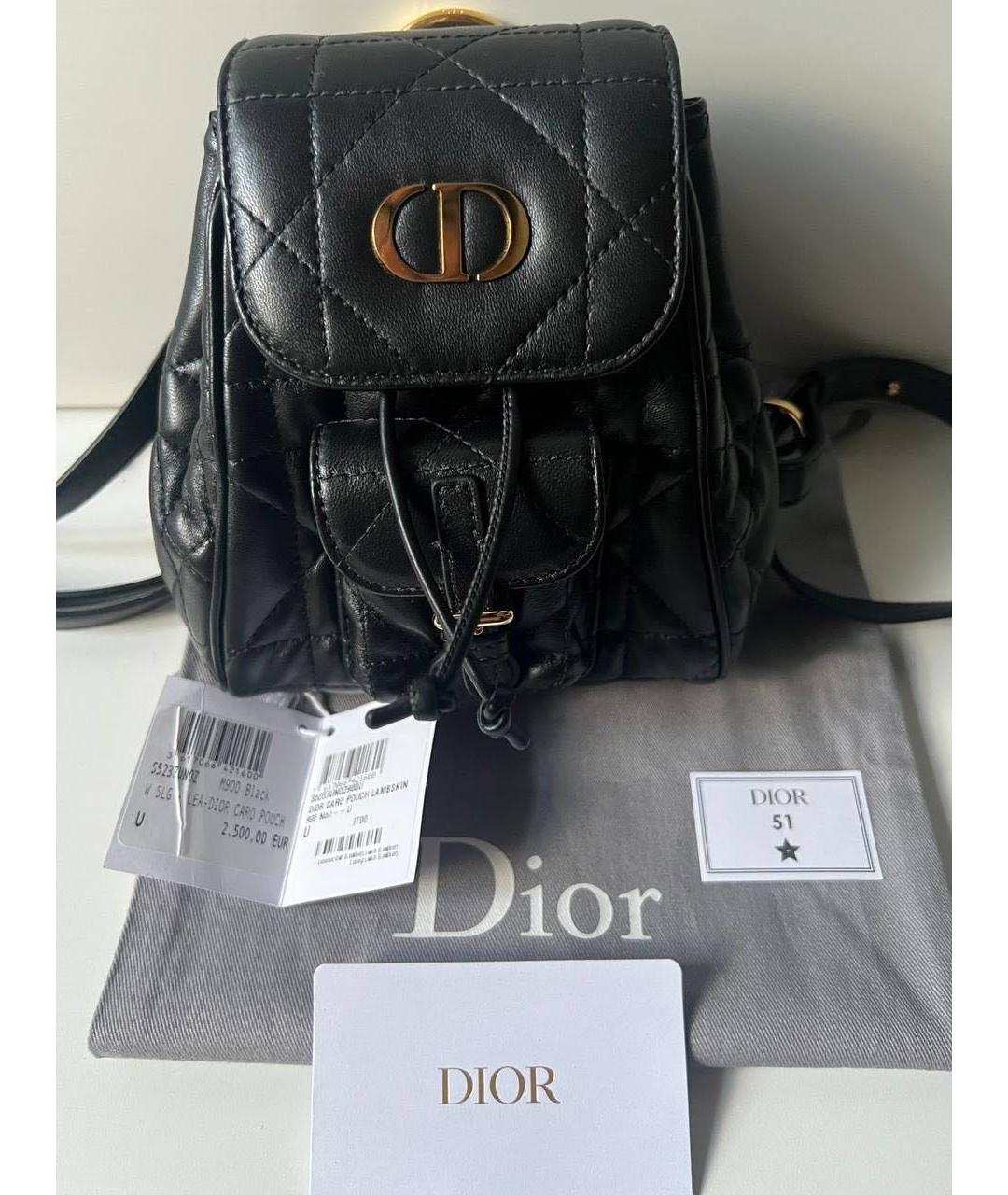 CHRISTIAN DIOR Черный кожаный рюкзак, фото 2