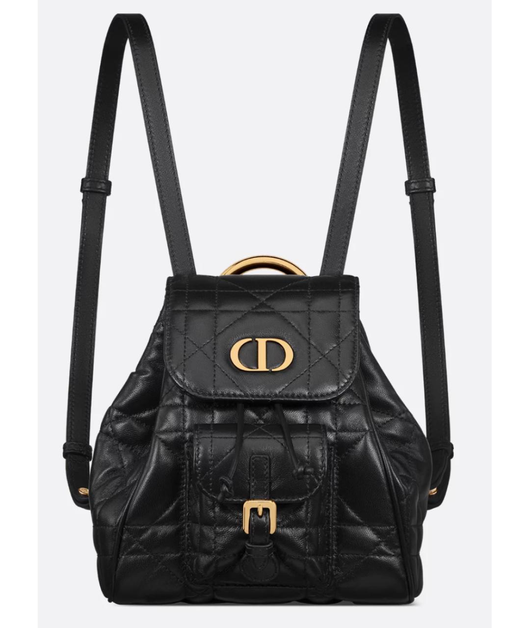 CHRISTIAN DIOR Черный кожаный рюкзак, фото 9
