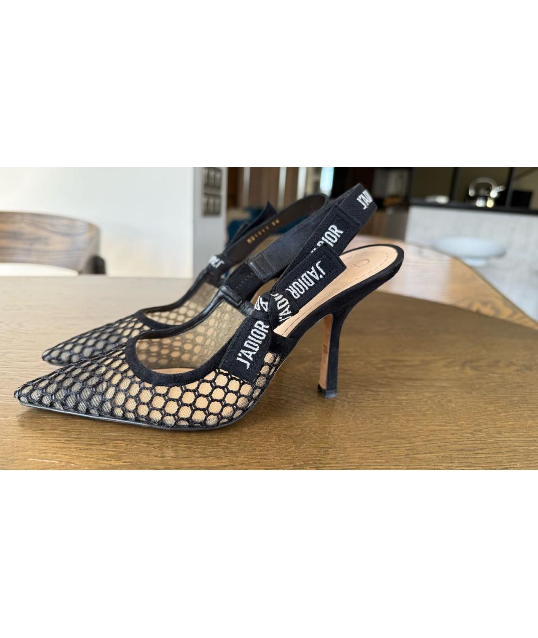 CHRISTIAN DIOR Черные текстильные туфли, фото 3