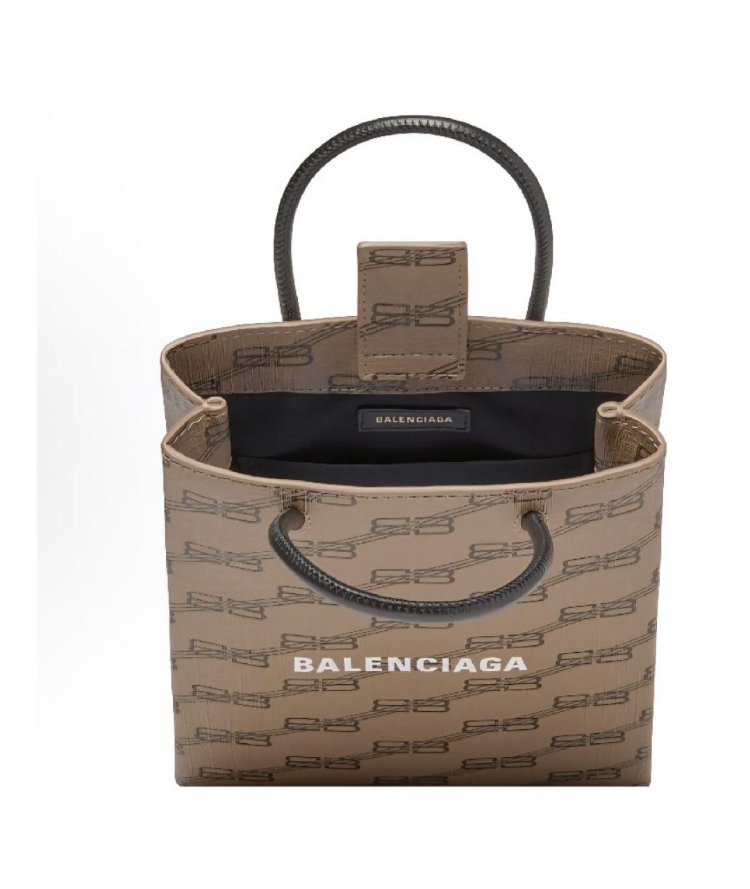 BALENCIAGA Коричневая сумка с короткими ручками, фото 4