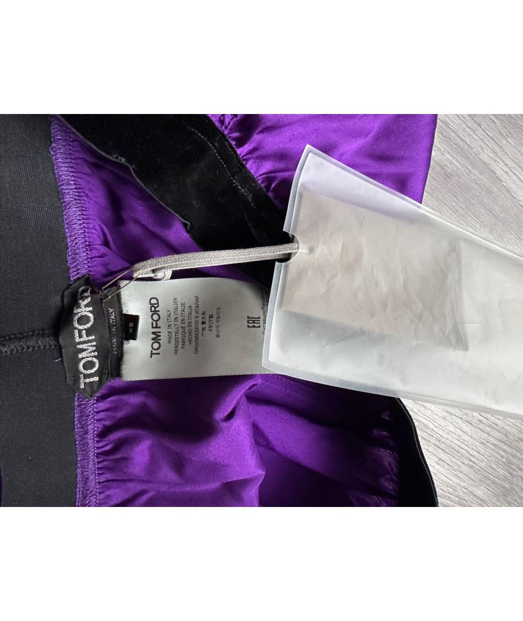 TOM FORD Фиолетовые шелковые шорты, фото 3