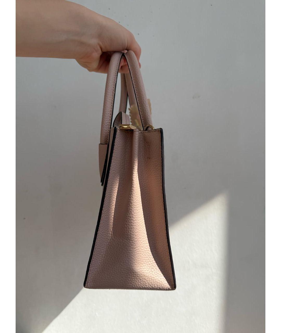MICHAEL KORS Бежевая кожаная сумка с короткими ручками, фото 3