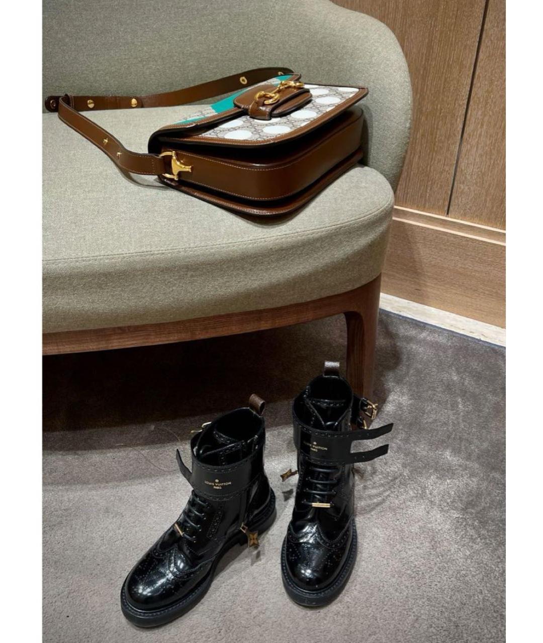 LOUIS VUITTON Черные кожаные ботинки, фото 7