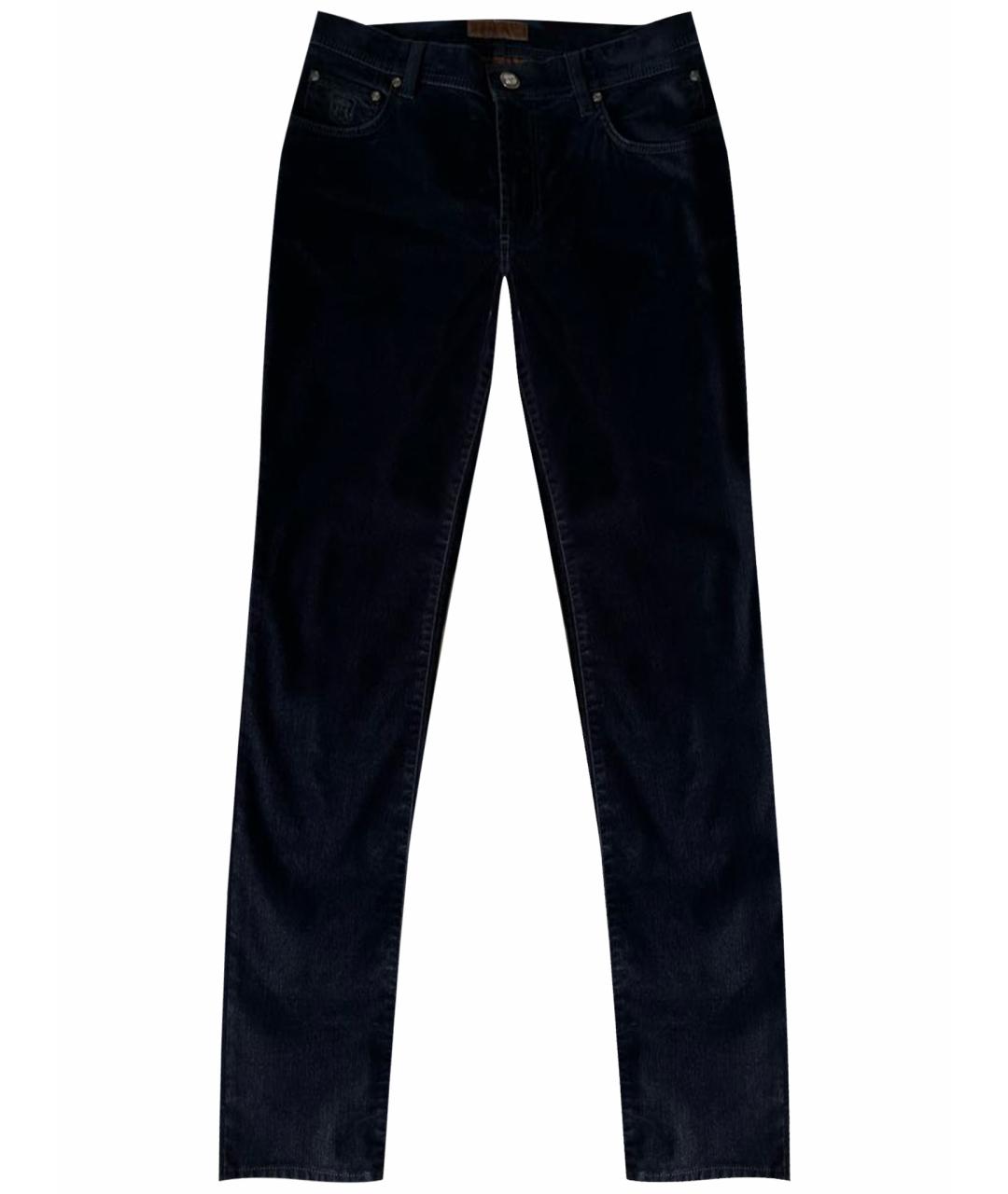 CORNELIANI Темно-синие хлопковые прямые джинсы, фото 1