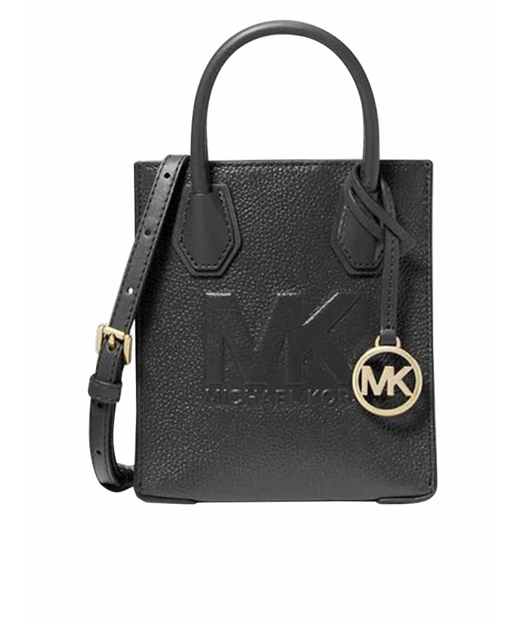 MICHAEL KORS Черная кожаная сумка тоут, фото 1