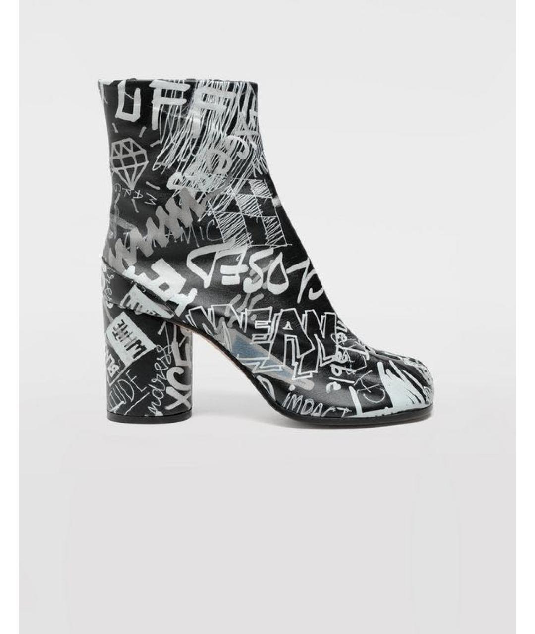 MAISON MARGIELA Черные кожаные ботильоны, фото 8
