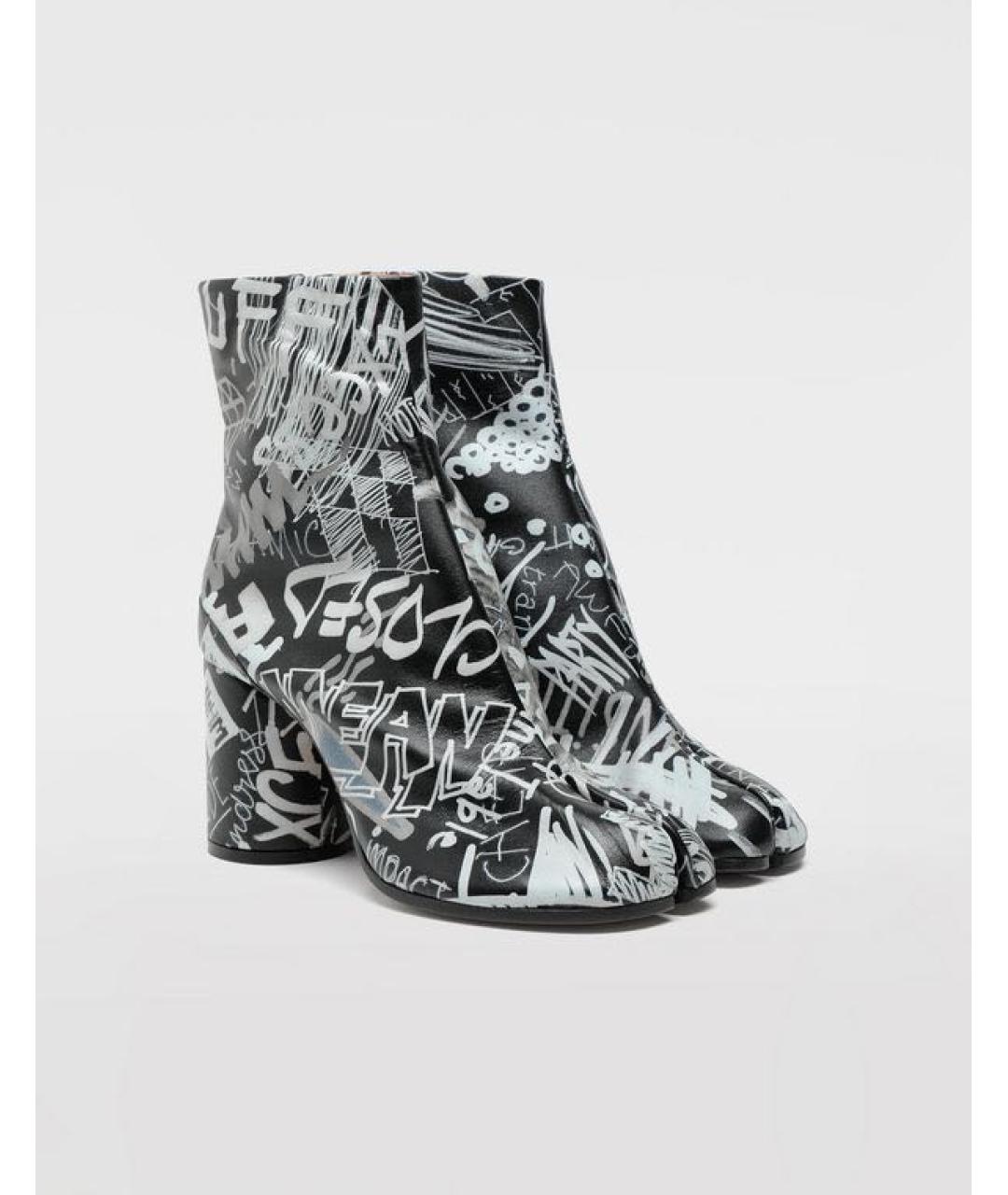 MAISON MARGIELA Черные кожаные ботильоны, фото 3