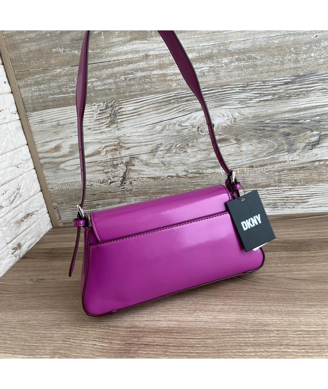 DKNY Фиолетовая сумка через плечо из искусственной кожи, фото 3