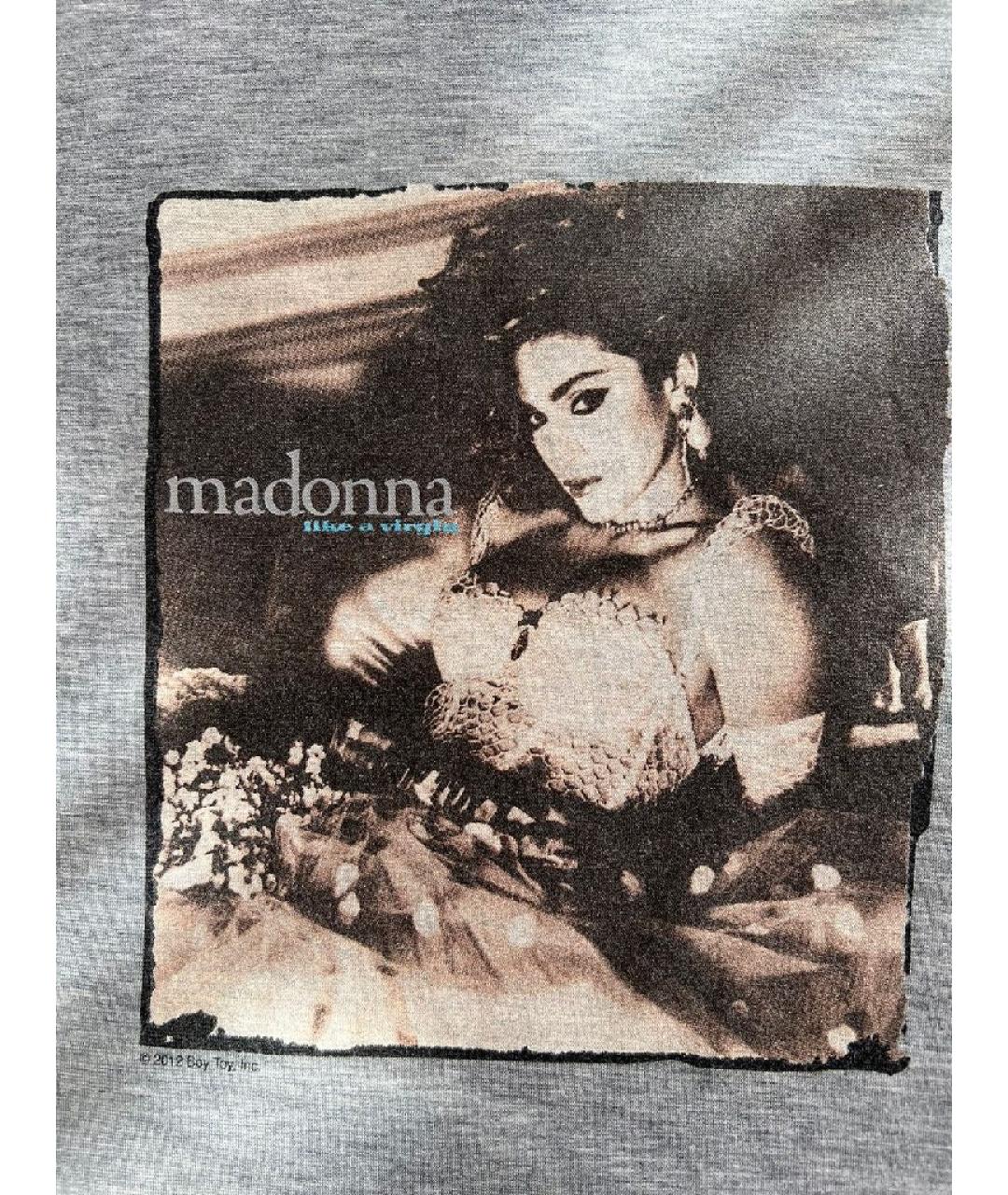 DOLCE&GABBANA Серая хлопковая футболка, фото 4