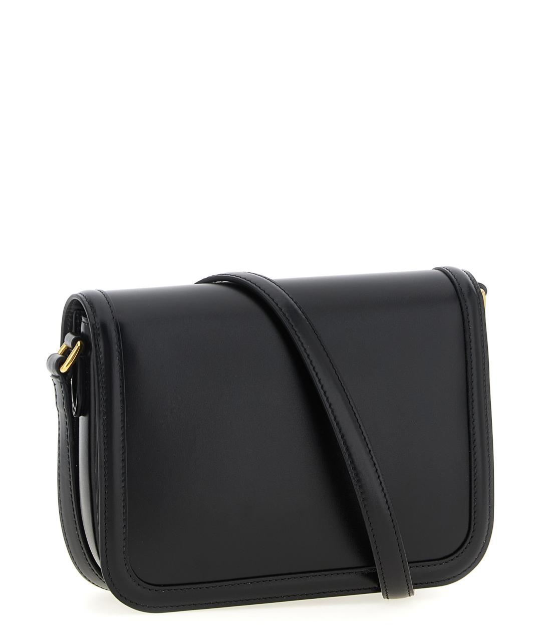 VALENTINO Черная кожаная сумка через плечо, фото 2