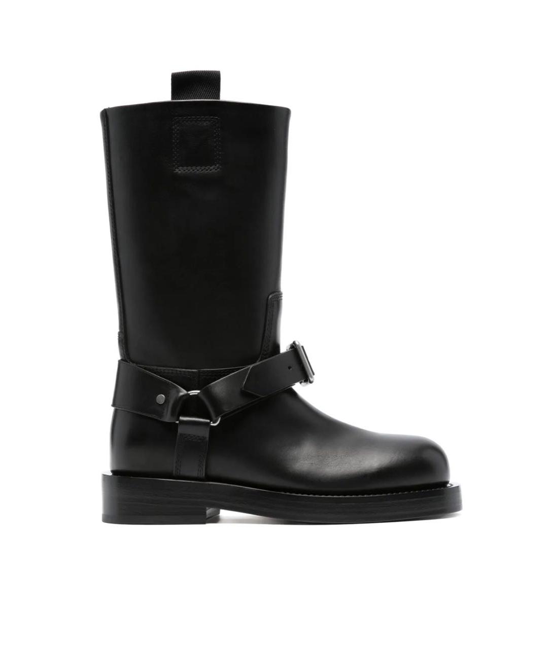 BURBERRY Черные кожаные сапоги, фото 6