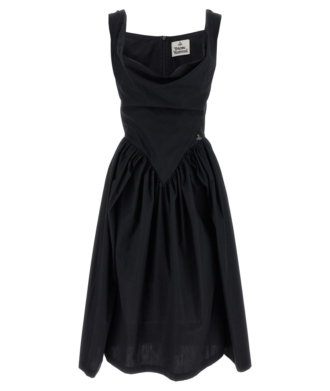 VIVIENNE WESTWOOD Черное хлопковое повседневное платье, фото 1
