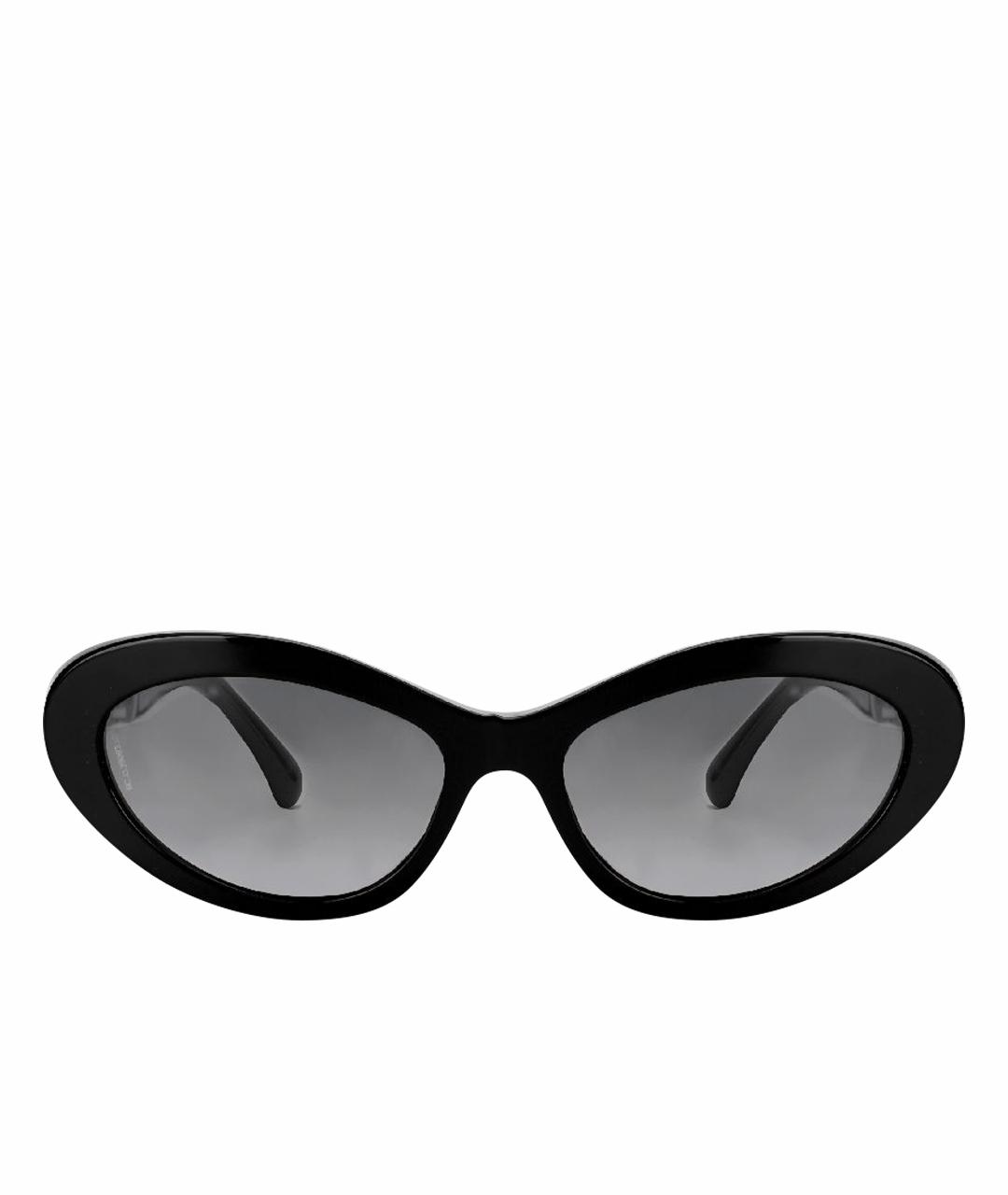 CHANEL Черные пластиковые солнцезащитные очки, фото 1