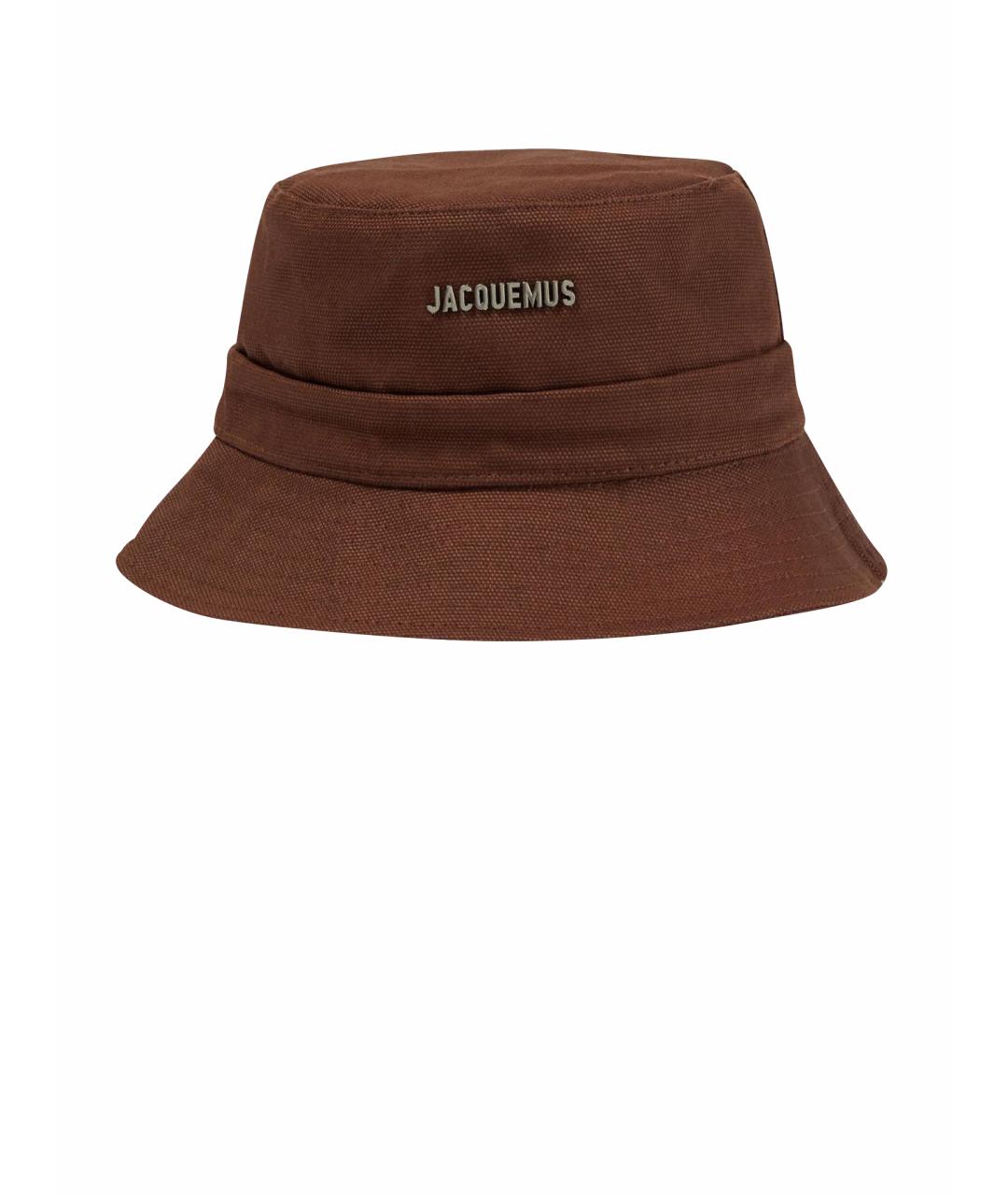 JACQUEMUS Коричневая хлопковая панама, фото 1