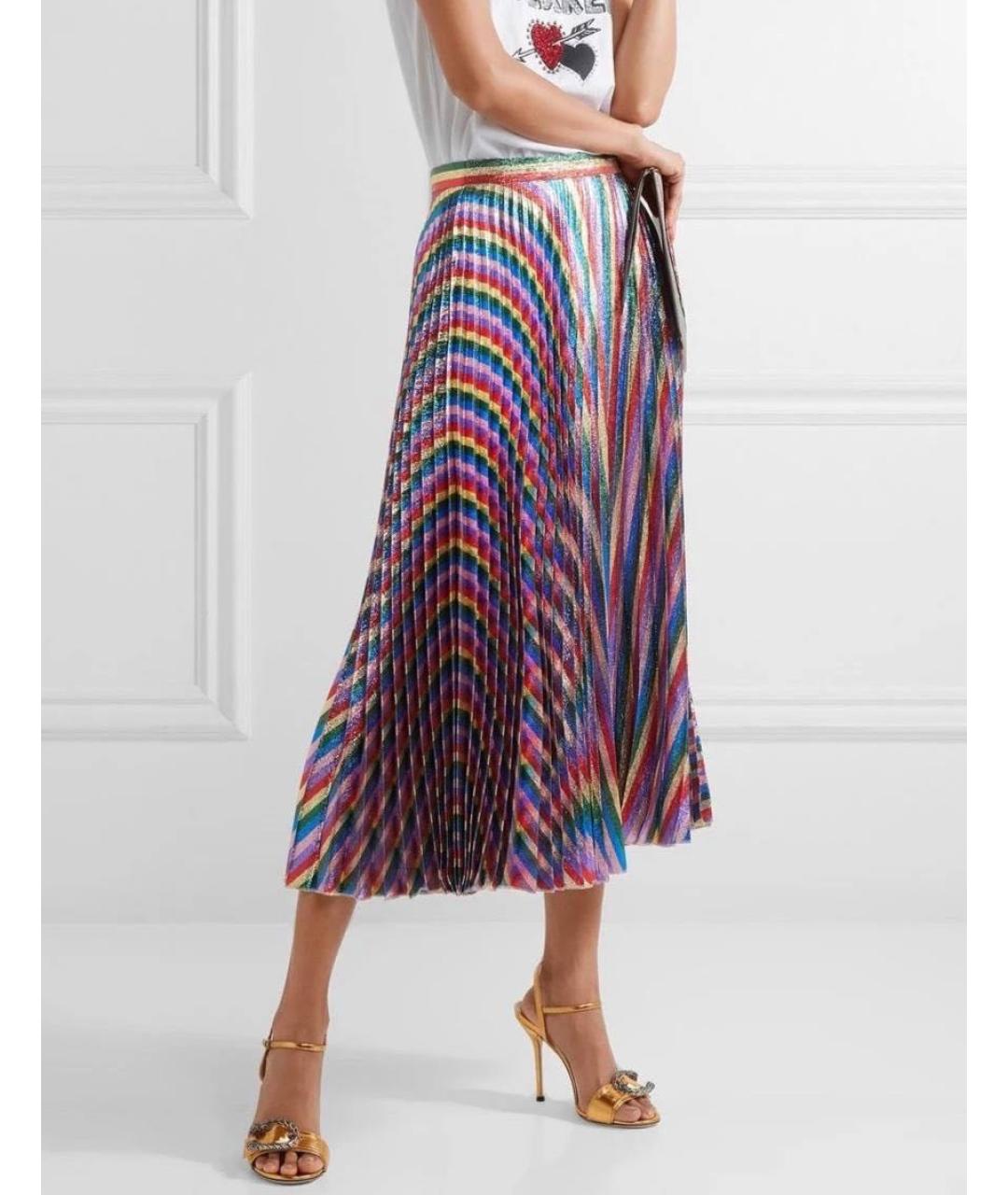GUCCI Мульти юбка миди, фото 5