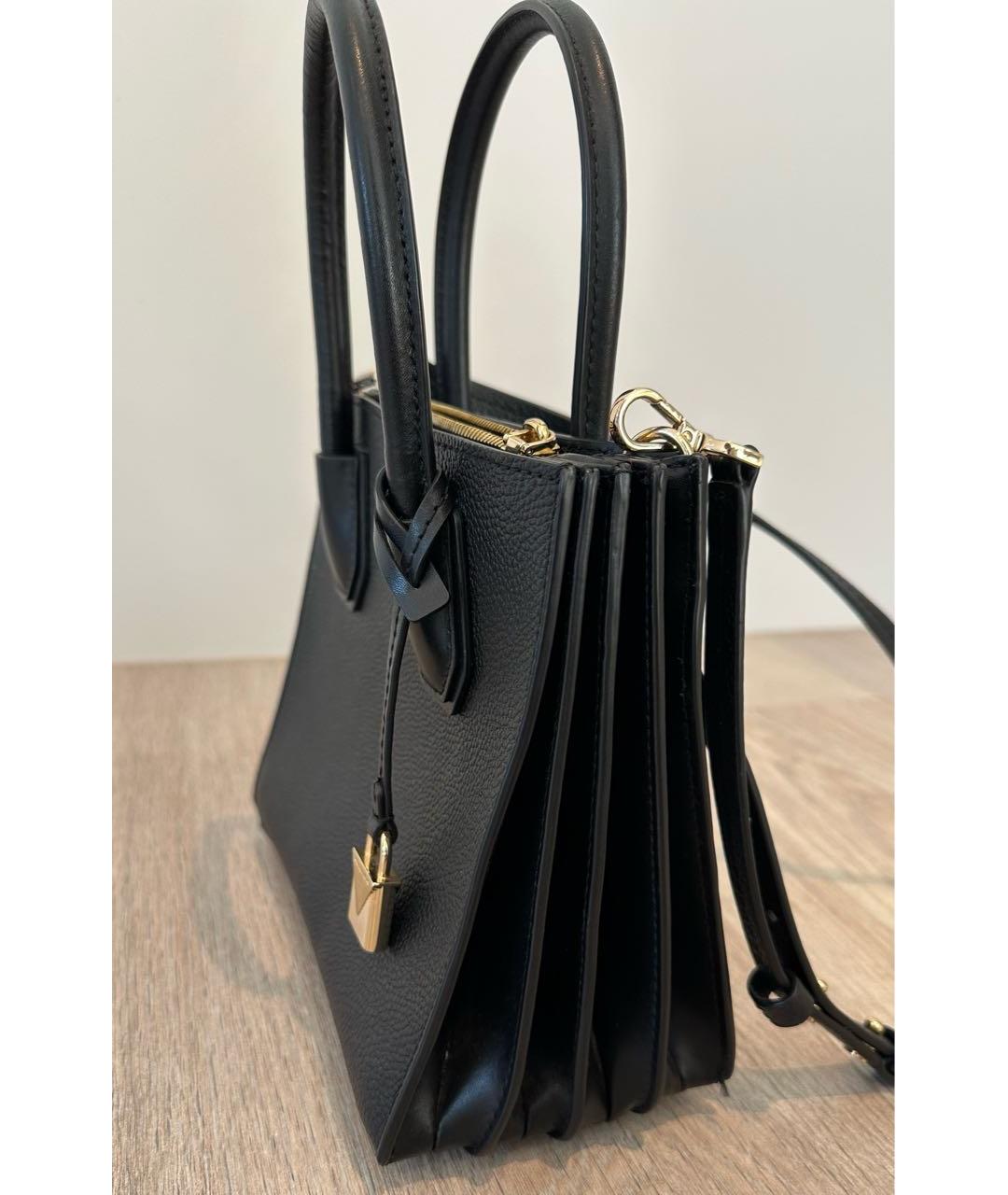 MICHAEL KORS Черная кожаная сумка с короткими ручками, фото 2