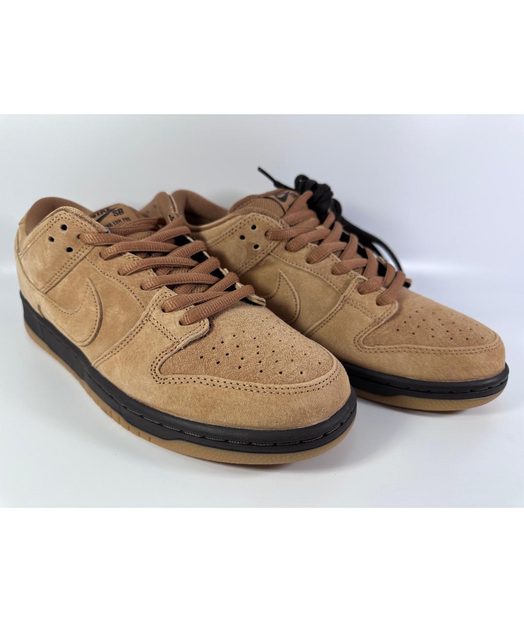 NIKE Коричневые замшевые низкие кроссовки / кеды, фото 6