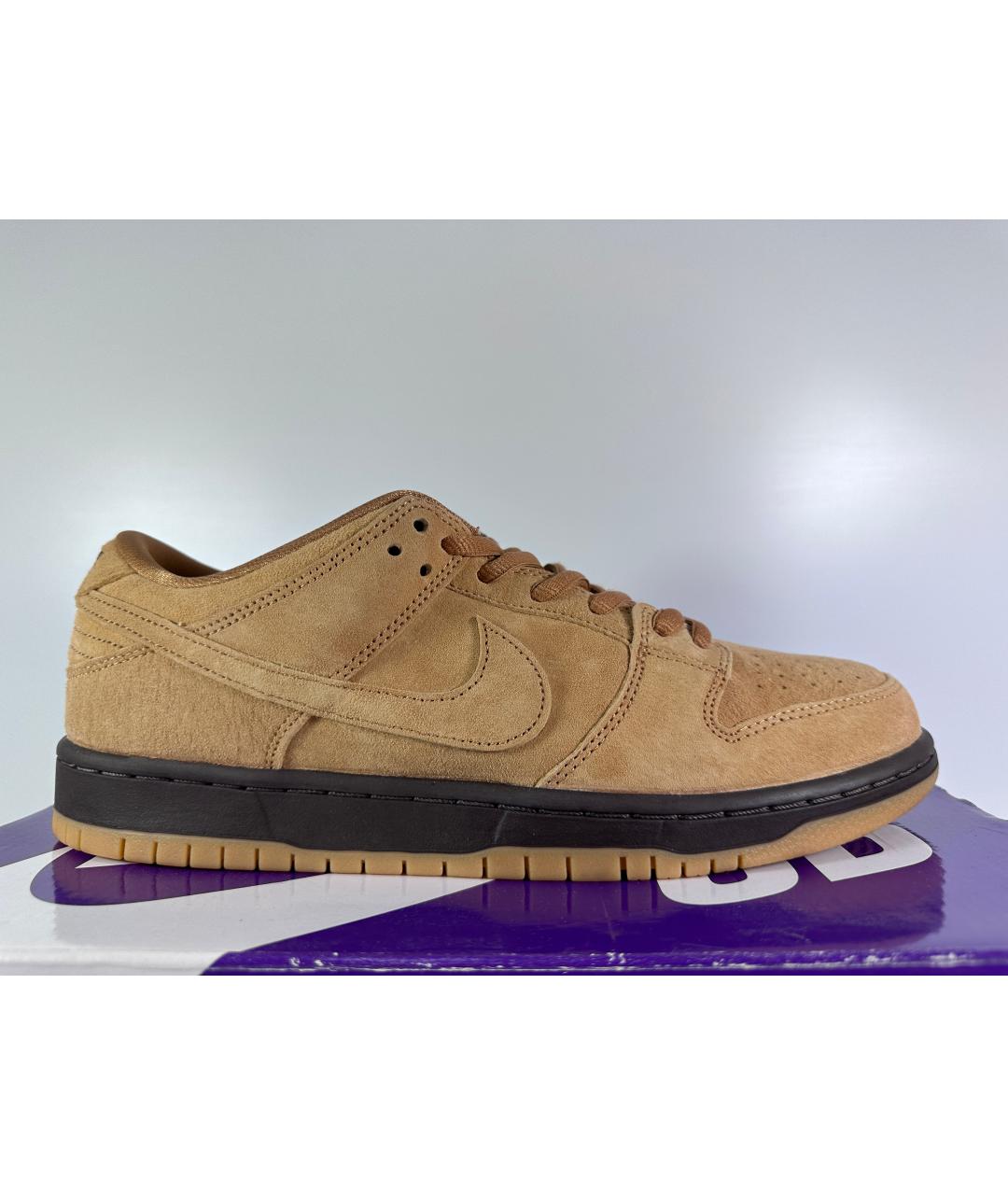 NIKE Коричневые замшевые низкие кроссовки / кеды, фото 7