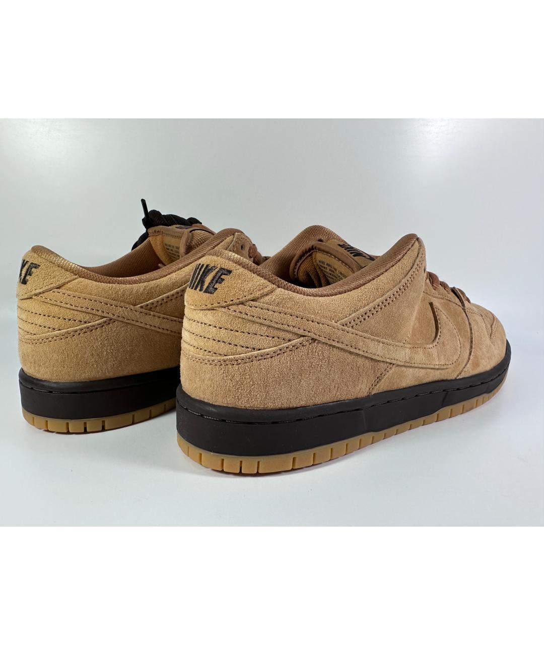 NIKE Коричневые замшевые низкие кроссовки / кеды, фото 4