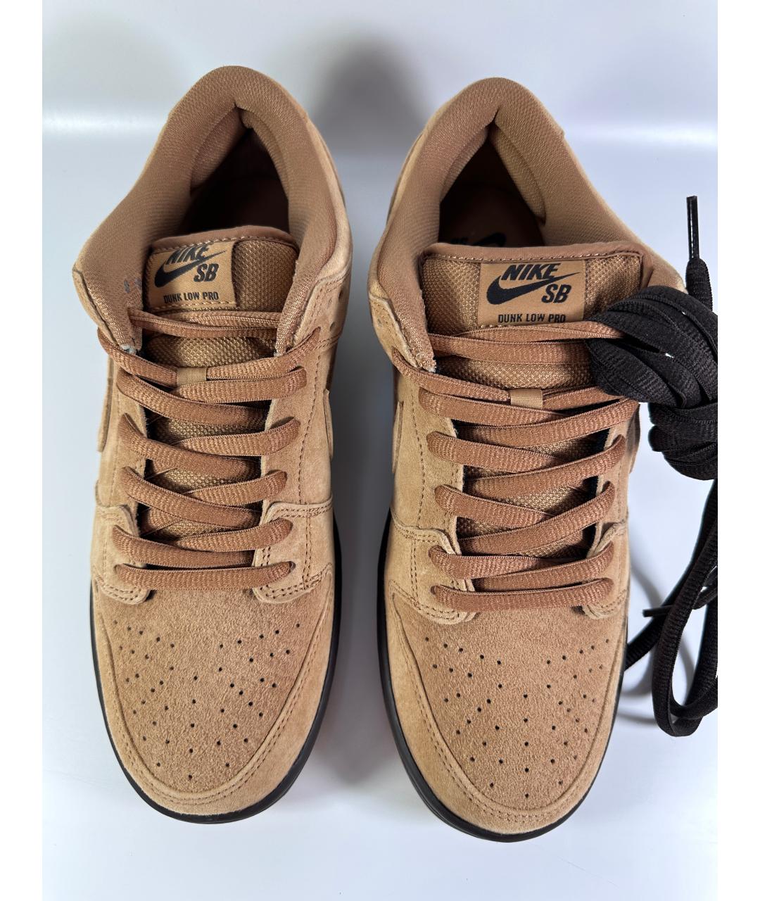 NIKE Коричневые замшевые низкие кроссовки / кеды, фото 3