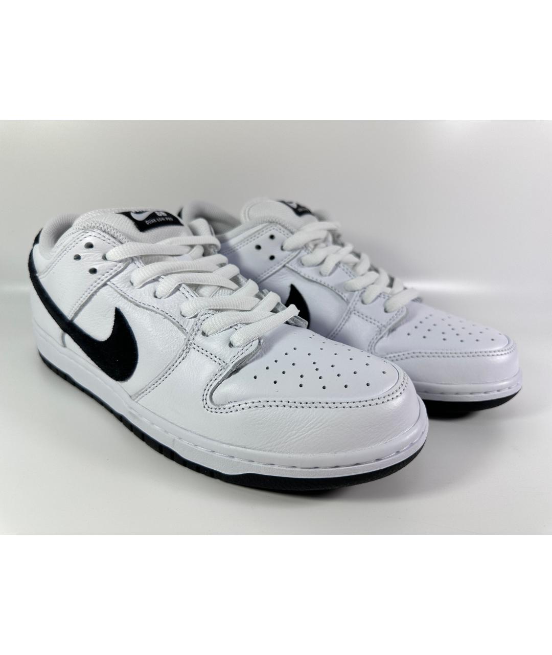 NIKE Белые кожаные низкие кроссовки / кеды, фото 6