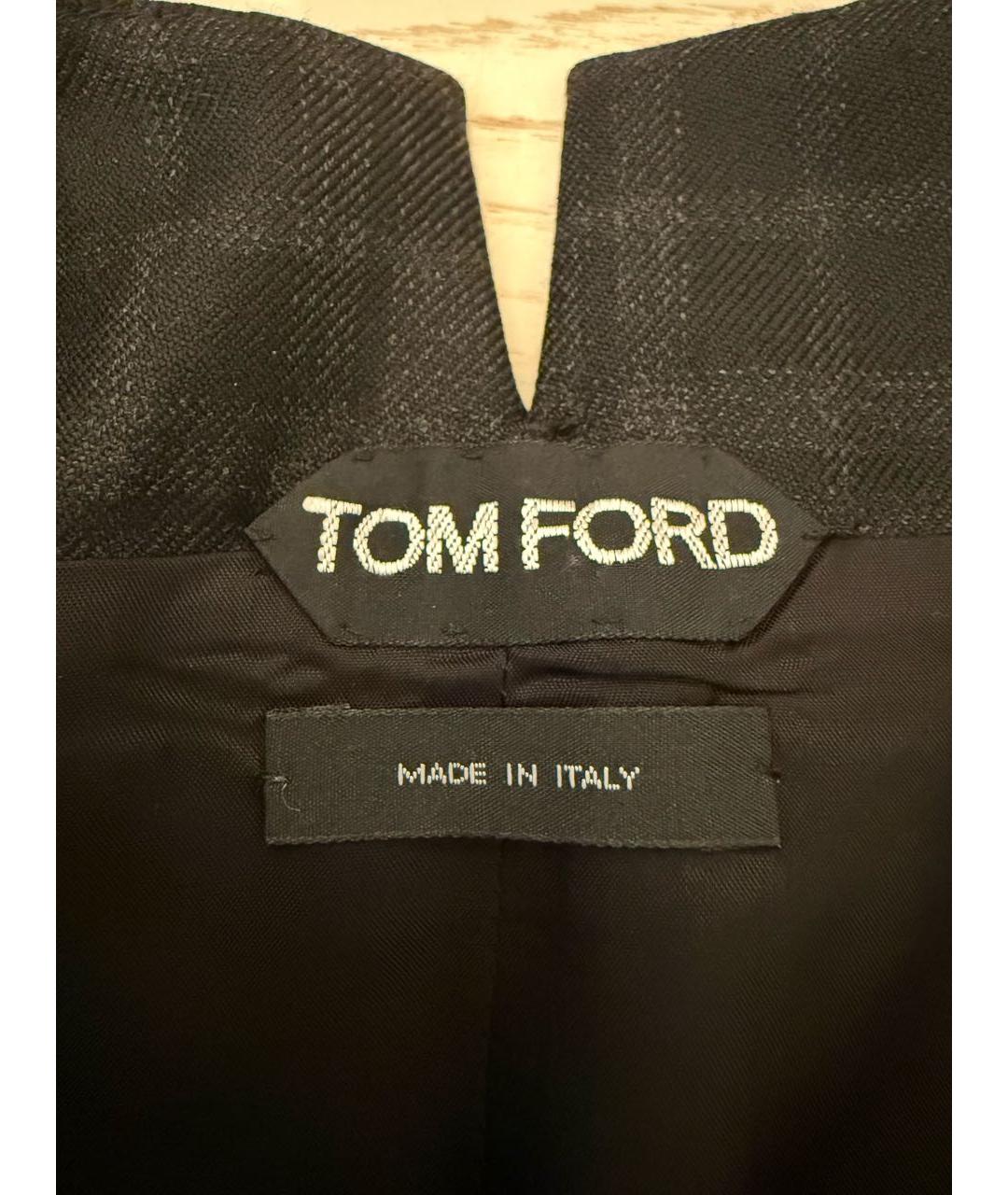 TOM FORD Антрацитовая шерстяная юбка миди, фото 3