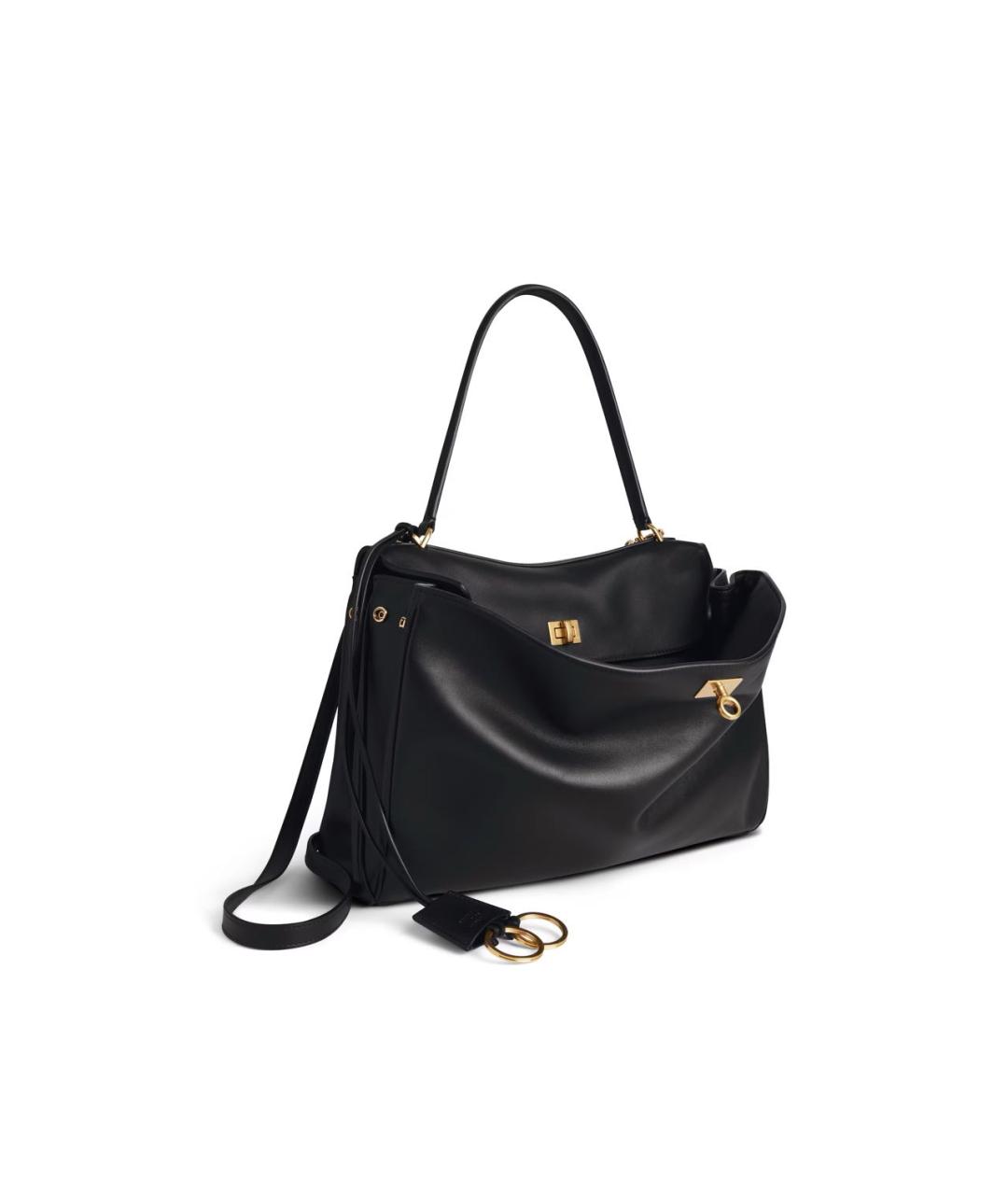 BALENCIAGA Черная кожаная сумка с короткими ручками, фото 2