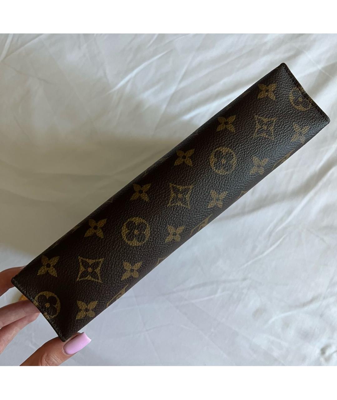 LOUIS VUITTON Коричневая косметичка, фото 4
