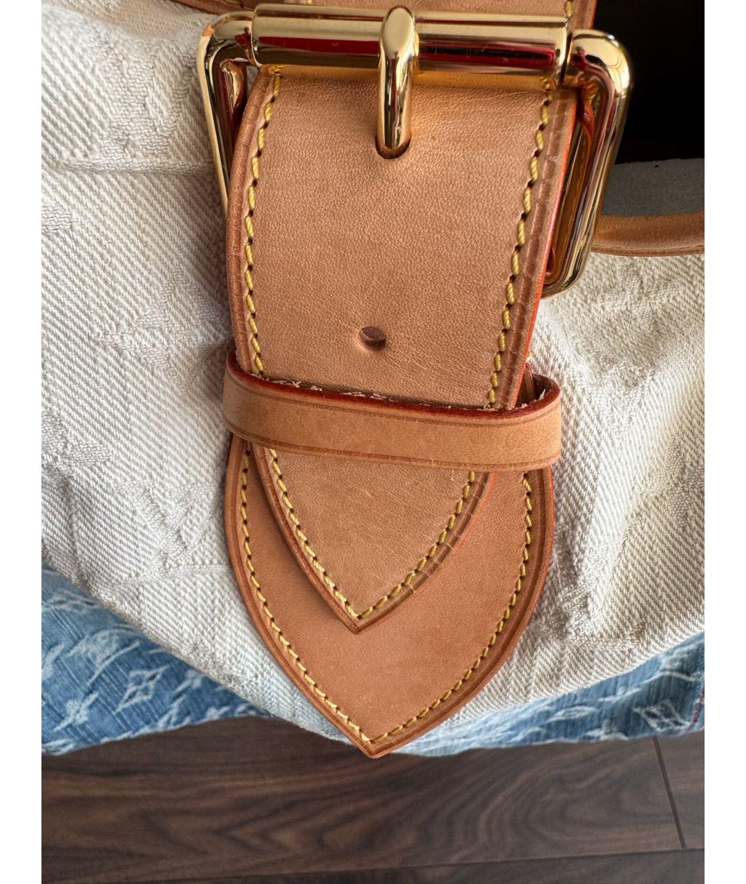 LOUIS VUITTON Голубая деним сумка тоут, фото 2