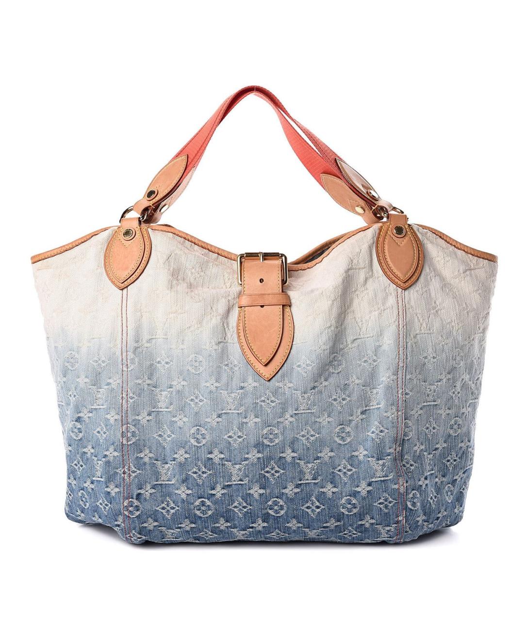 LOUIS VUITTON Голубая деним сумка тоут, фото 4