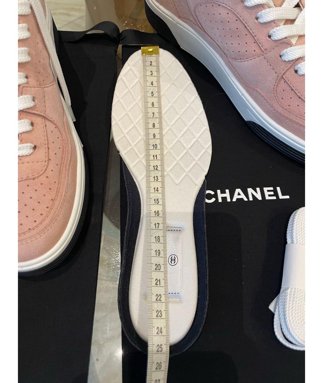 CHANEL Розовые замшевые кеды, фото 6