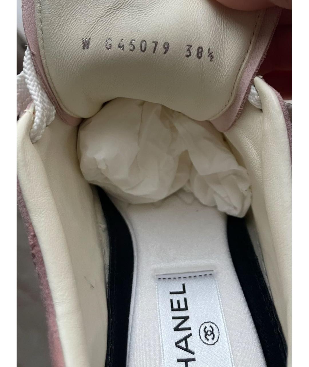 CHANEL Розовые замшевые кеды, фото 4