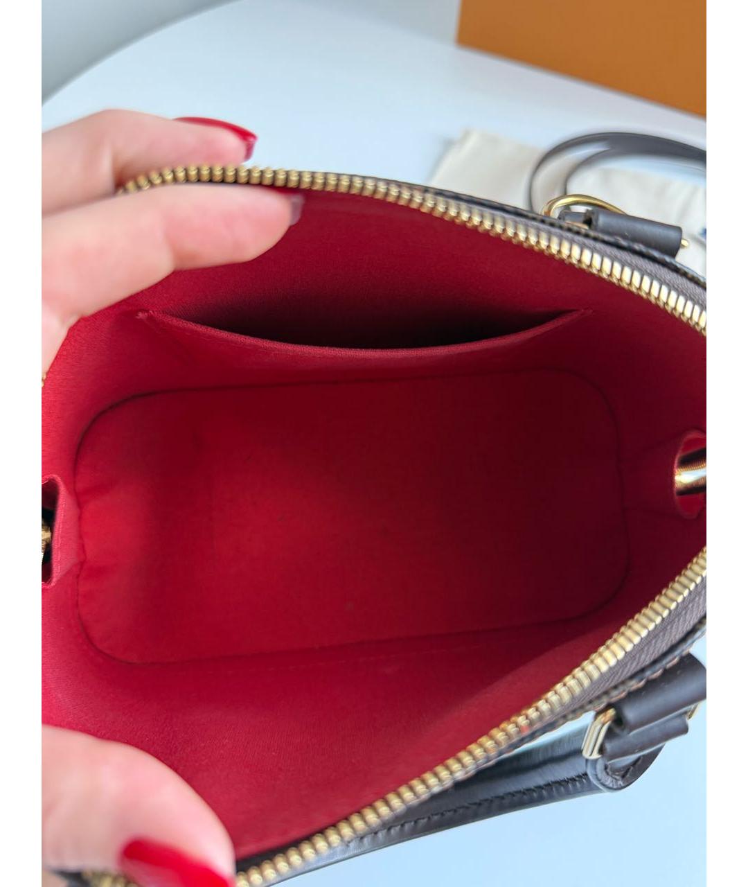 LOUIS VUITTON Коричневая сумка с короткими ручками, фото 5