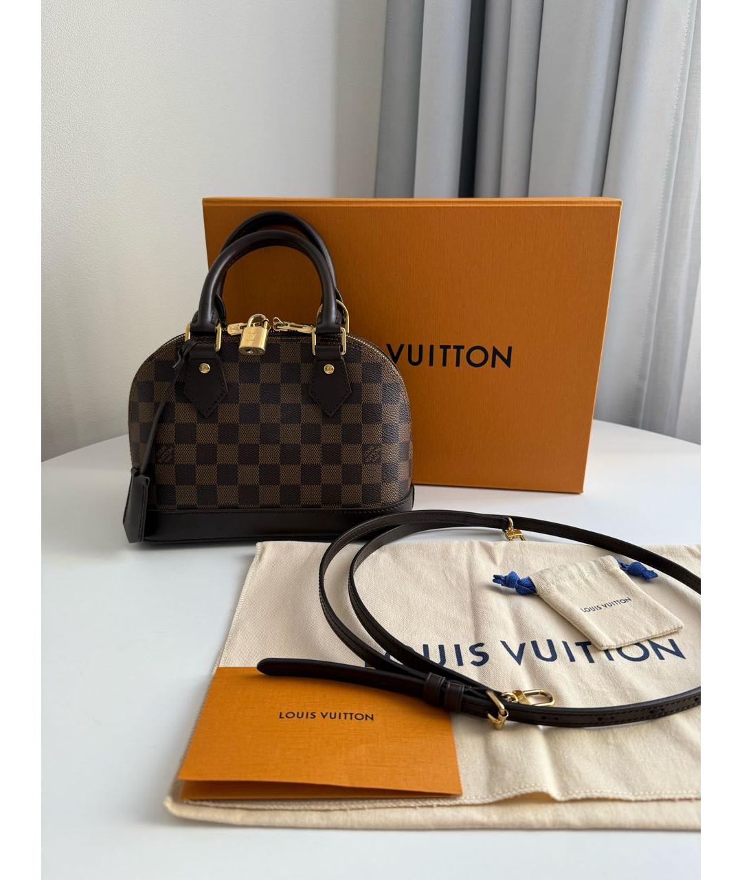 LOUIS VUITTON Коричневая сумка с короткими ручками, фото 7