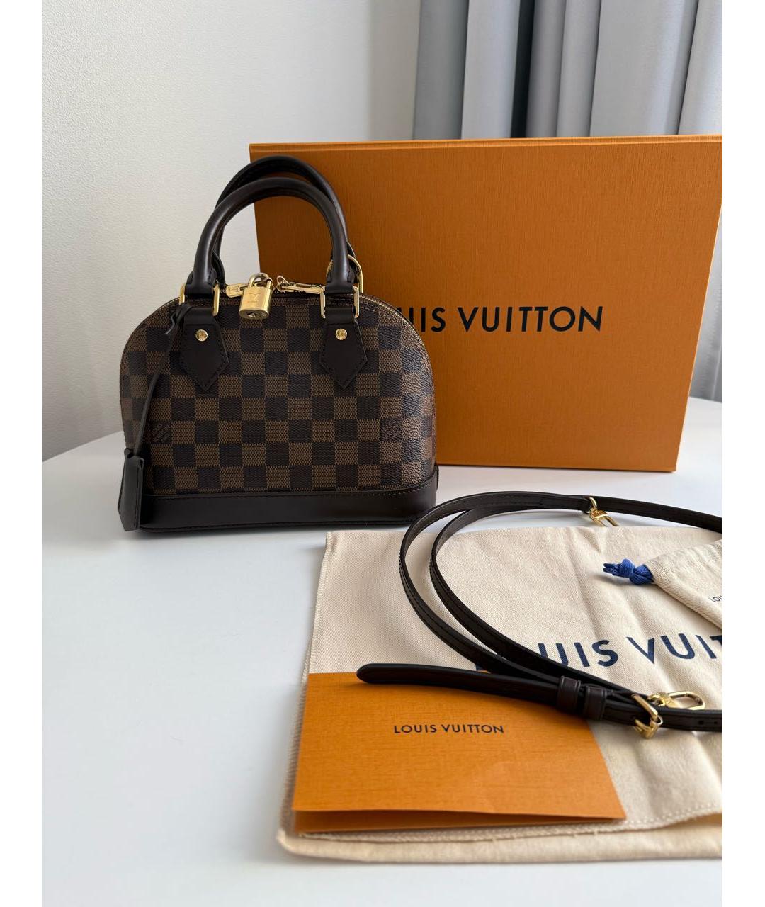 LOUIS VUITTON Коричневая сумка с короткими ручками, фото 2