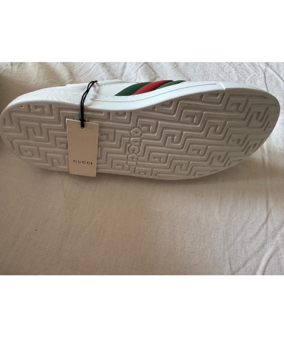 GUCCI Белые резиновые шлепанцы, фото 4