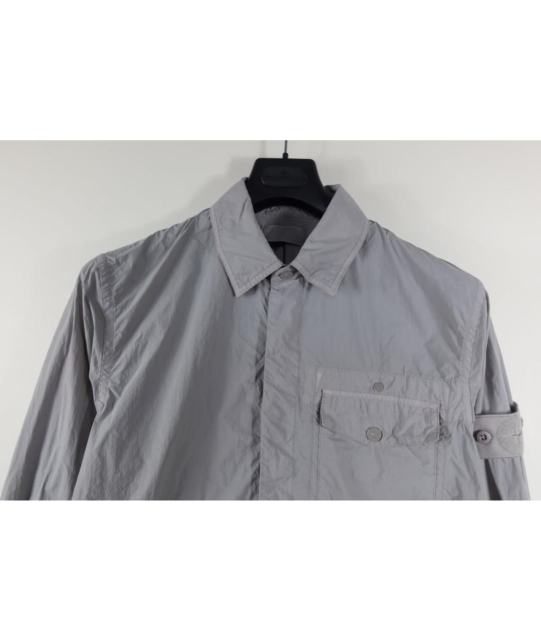 STONE ISLAND Серая полиамидовая куртка, фото 2