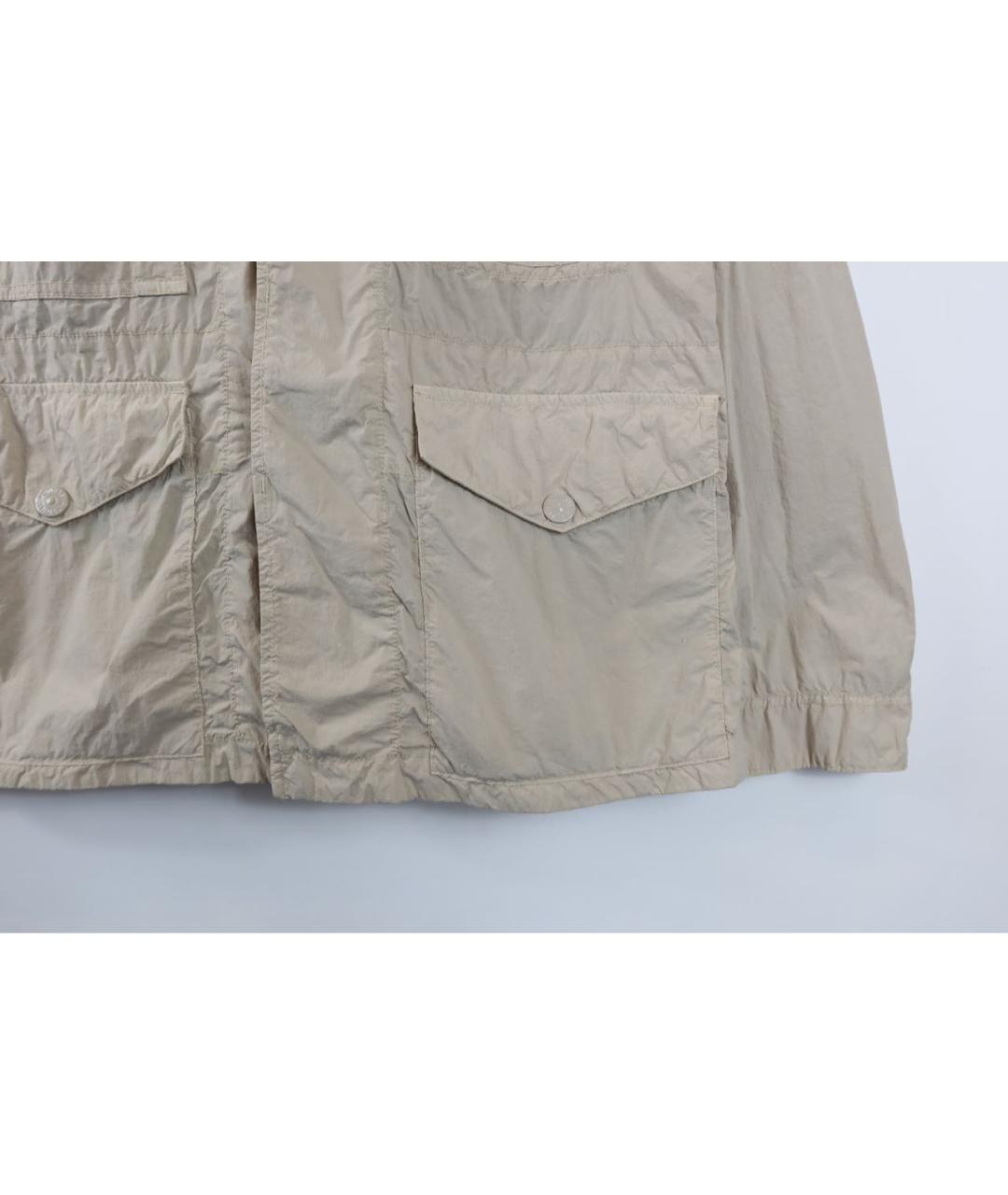 STONE ISLAND Бежевая полиамидовая куртка, фото 3