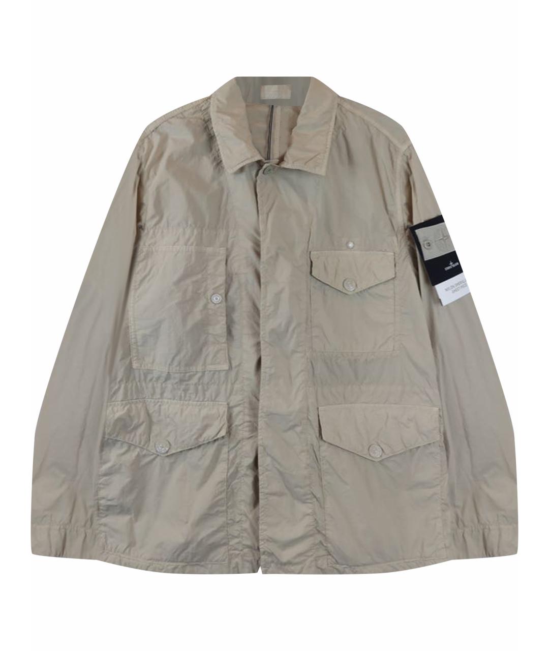 STONE ISLAND Бежевая полиамидовая куртка, фото 1