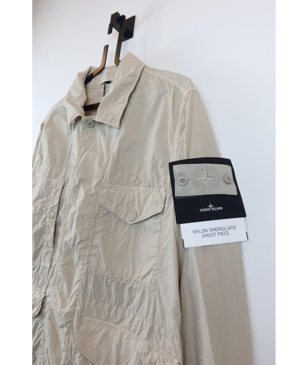 STONE ISLAND Бежевая полиамидовая куртка, фото 7