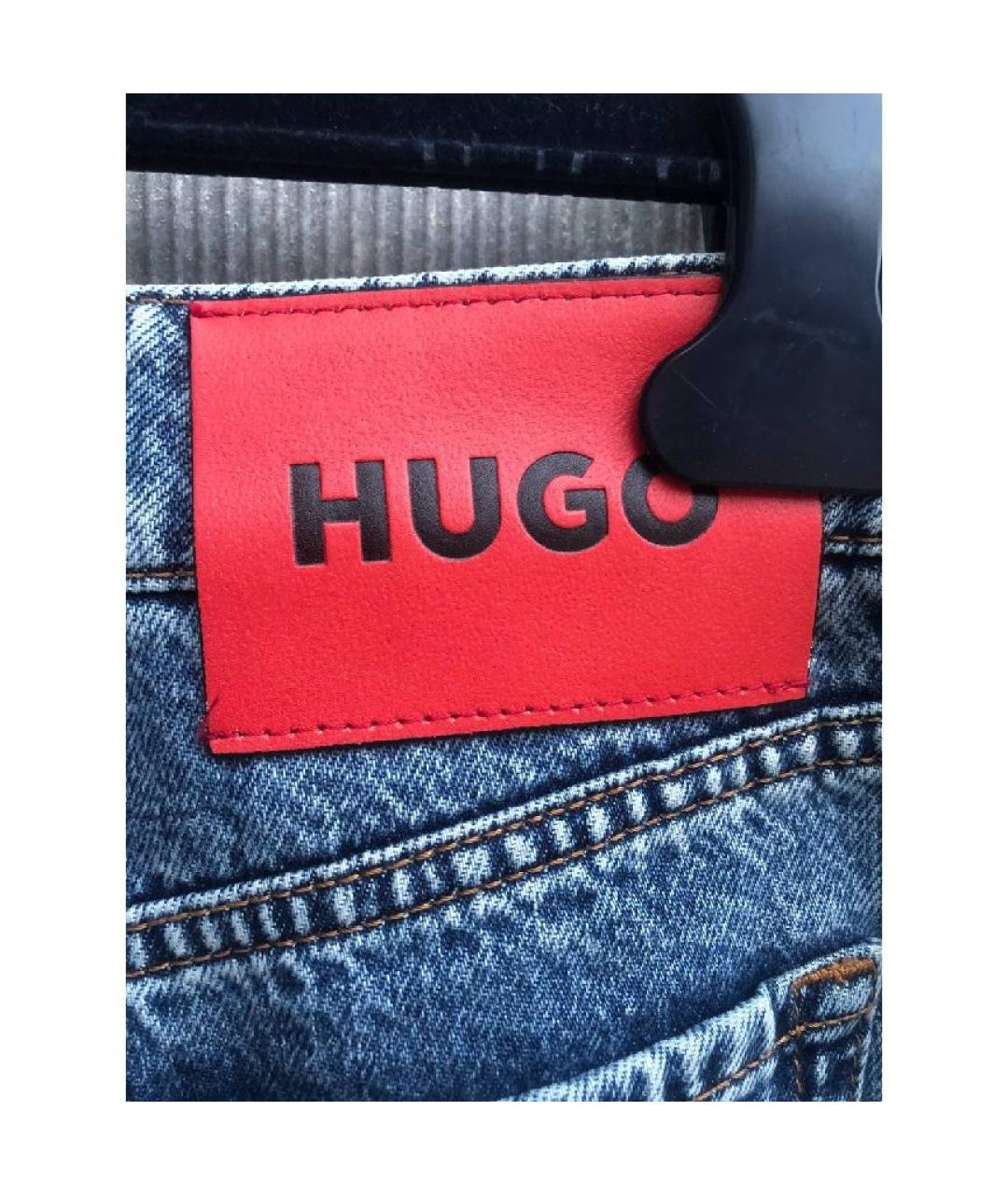 HUGO BOSS Синие хлопковые прямые джинсы, фото 6