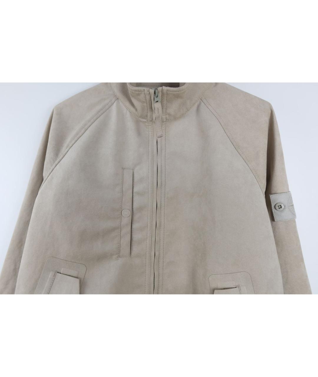 STONE ISLAND Бежевая замшевая куртка, фото 5