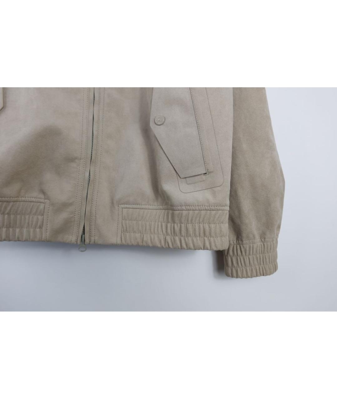 STONE ISLAND Бежевая замшевая куртка, фото 4