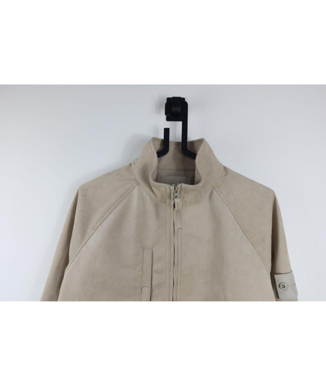 STONE ISLAND Бежевая замшевая куртка, фото 3